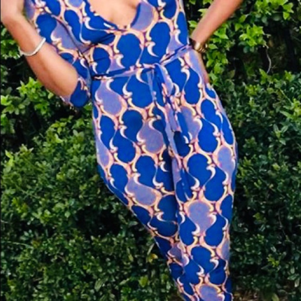 Gold chain fitted jumpsuit